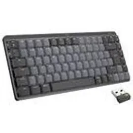 Logitech MX Mechanical Mini Graphite, LEDs weiß, Kailh Choc V2 LOW PROFILE BROWN, Logi Bolt, USB/Bluetooth, US (920-010780)