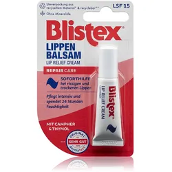 Blistex Lippenbalsam Soforthilfe – Pflege für trockene, rissige Lippen mit LSF 15 (6ml)