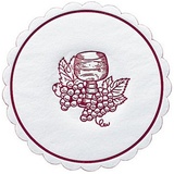 Duni Glasuntersetzer Traube bordeaux 250er Pack