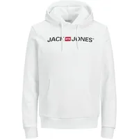 JACK & JONES Hoodie mit Logo in weiß aus Sweatstoff-L