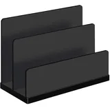 Wedo Briefständer Black Office Acrylglas 2 Fächer 15 x 6,8 x 10,7 cm Schwarz