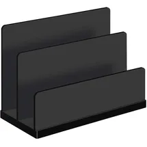 Wedo Briefständer Black Office Acrylglas 2 Fächer 15 x 6,8 x 10,7 cm Schwarz