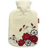 Hugo Frosch Wärmflasche Klassik 1,8 l mit Fleecebezug creme Blumenornament