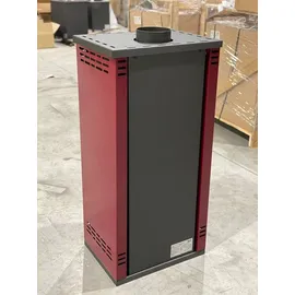 Prity Kaminofen K2 GT F Stahl Schwarz/Abdeckplatte Speckstein Bordeaux