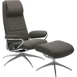 Stressless Relaxsessel "Paris", grau (metal grau paloma), B:80cm H:110cm T:74cm, Leder BATICK: BATICK ist ein leicht korrigiertes, durchgefärbtes und genarbtes Möbelleder, bei dem die meisten Unebenheiten und Spuren in der Regel entfernt wurden.