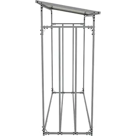 CLP Kaminholzunterstand Ruston Aluminium XL mit Abdeckplane Grau