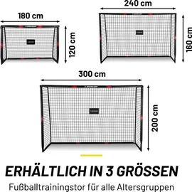 Dunlop Fußballtor Schwarz/Rot 180 x 120 x 60 cm