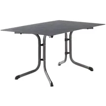 Sieger Boulevard Klapptisch 140x90cm Stahl/Polytec Dunkelgrau|Hellgrau