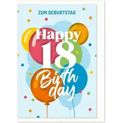KOMMA3 Geburtstagskarte Volljährigkeit 18 08-073 Bild