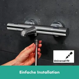 Hansgrohe Ecostat Fine Wannenthermostat Aufputz, 2 Verbraucher, 13325000
