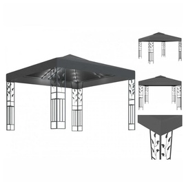 vidaXL Pavillon mit LED-Lichterkette 3 x 3 m anthrazit