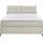 Set One by Musterring Boxspringbett "Fairfield", beige, B:186cm L:242cm, 92% Polyester, 8% Nylon, SET ONE BY MUSTERRING, Komplettbetten, Boxspringbett, Kopfteil in Kassenoptik, Metallfuß schwarz, Breite 160 oder 180 cm