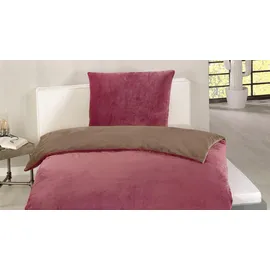 Gözze Superflausch beere/taupe 155 x 220 cm + 80 x 80 cm