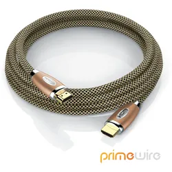 Primewire 8k HDMI-Kabel 2.1, 4k Ultra HD 2160p, 3D, Nylonummantelung, Vollmetall Stecker, HDMI Typ A - 2m