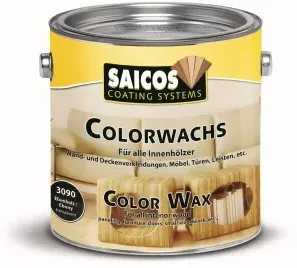 SAICOS Colorwachs Holzwachs, ebenholz, Hochwertige Farbe auf Naturöl-Basis für Holz im Innenbereich, 2,5 l - Dose