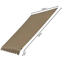 Quick Star Quick-star Ersatzdach für 250x130cm Beige Sonnensegel