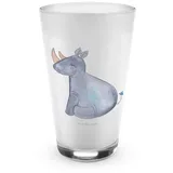 Mr. & Mrs. Panda Glas Einhorn Nashorn - Transparent - Geschenk, Einhörner, Latte Macchiato, Premium Glas, Hochwertige Verarbeitung