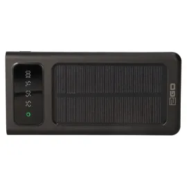 2Go Powerbank Solar 10000mAh mit LED Taschenlampe schwarz