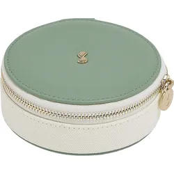 Stackers Wave Schmuck-Reisekästchen rund creme-grün