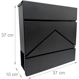 Relaxdays schwarz inkl. Zeitungsfach