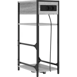 vidaXL Nachttisch Grau Sonoma 40 x 27 x 76 cm Holzwerkstoff