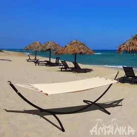 AMANKA Bis 100kg: Outdoor Stabhängematte 1 Person - 190x80cm Hängematte Garten & Balkon