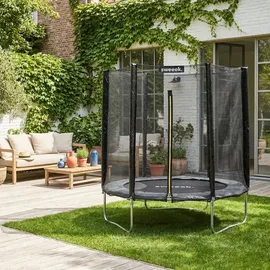 sweeek Rundes Trampolin 180 cm inkl. Sicherheitsnetz Grau