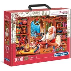 CLEMENTONI 39584 Erwachsenenpuzzel 1.000 Teile Christmas Collection Santa's Workshop