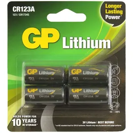 GP CR123A Batterie GP Lithium 4 Stück
