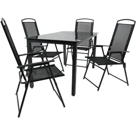 VCM 140S Sitzgruppe Set 5-tlg. schwarz