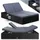 CASARIA Sonnenliege 200 x 115 x 33 cm Schwarz/Anthrazit