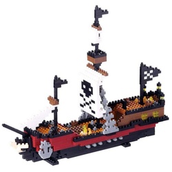 nanoblock Steckspielzeug NBM-011 Microsize Piratenschiff 780 Teile 3D Puzzle, (780-tlg)