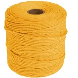DéVa Makramee Garn - 3mm x 200m Länge - Makramee Band aus 100% Baumwolle gelb