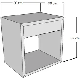 woodek Nachtschrank HUGO 30 x 30 x 39 cm Braun