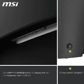 MSI MAG32CQ6PFDE 31,5 Zoll WQHD Gaming Monitor (0,5 ms Reaktionszeit