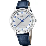 Festina Herrenuhr Leder blau Festina Solar Energy Solaruhr D2UF20660/1 - Blau