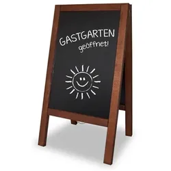DECOR SERVICE Gehweg-Kreidetafel, dunkelbraun, wind- und wasserfest, 65x118cm, 1 Stk.
