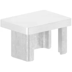 Einsteckkappe V4A zum Kleben für Rohr 40x30x2,0 mm