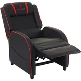 MCW Relaxsessel MCW-D68 Kunstleder 75 x 100 x 90 cm Rot/Schwarz mit Liegeposition