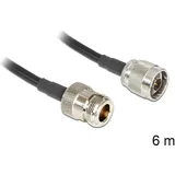 DeLock Antennenkabel N-Stecker/N-Buchse 6 m Schwarz