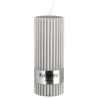 Möbel Kraft Zylinderkerze Powder Rillen 15 cm grau