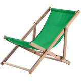 Kadax Liegestuhl, Strandstuhl aus Holz, Sonnenliege bis 120kg, Grün - KADAX