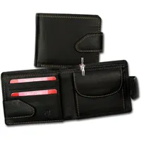 Old River Brieftasche Portemonnaie schwarz tan-gold Leder D2OPD100S - Schwarz