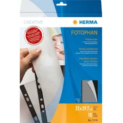 Herma Fotokarton, schwarz, 230x297, 10 St.