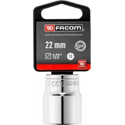 Facom Steckschlüssel 1/2 Zoll 12-Kant 22mm, SB-verpackt