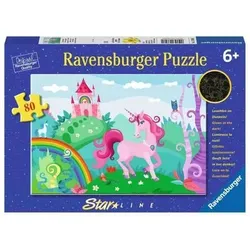 RAVENSBURGER 13706 Kinderpuzzle Einhornzauber - 80 Teile Starline