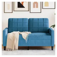 vidaXL 2-Sitzer-Sofa Blau 120 cm Samt