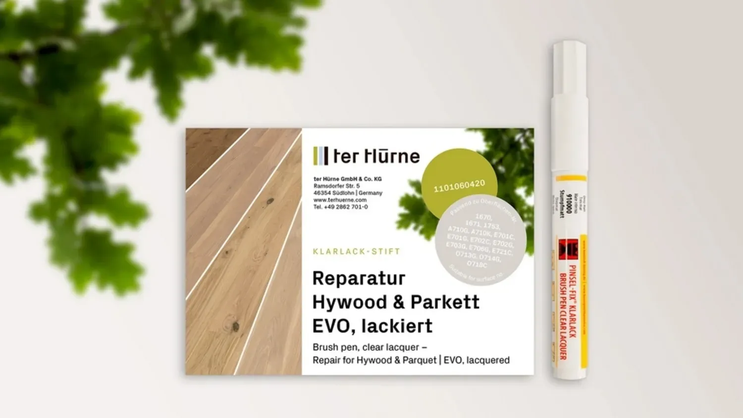 ter Hürne Hywood Pflege Lackstift Stumpfmatt Klarlackstift (farblos)