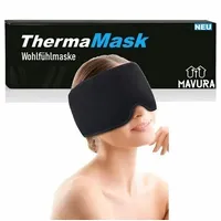THERMAMASK Gel Kühlmaske Schlafmaske Wohlfühlmaske Gesichtsmaske Mütze schwarz