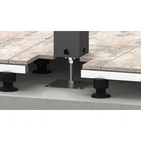 Biohort Grundplatte Höhenverstellbar für Pergola Dunkelgrau-Metallic